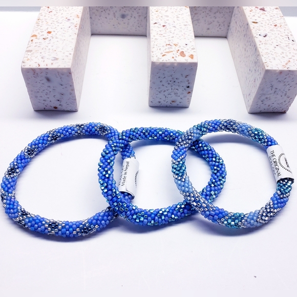 BOARDWALK -Original Roll-On® Bracelets, 7" round, made in Nepal #2 (3 pieces) - Picture 3 of 5